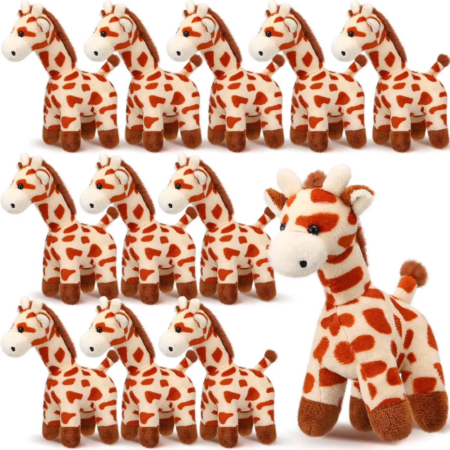 

6/12Pcs Giraffe Stuffed Animal Bulk 6'' Stuffed Giraffe Plush Toy Safari Plush Zoo Wild Animal Party Decor Christmas Gifts