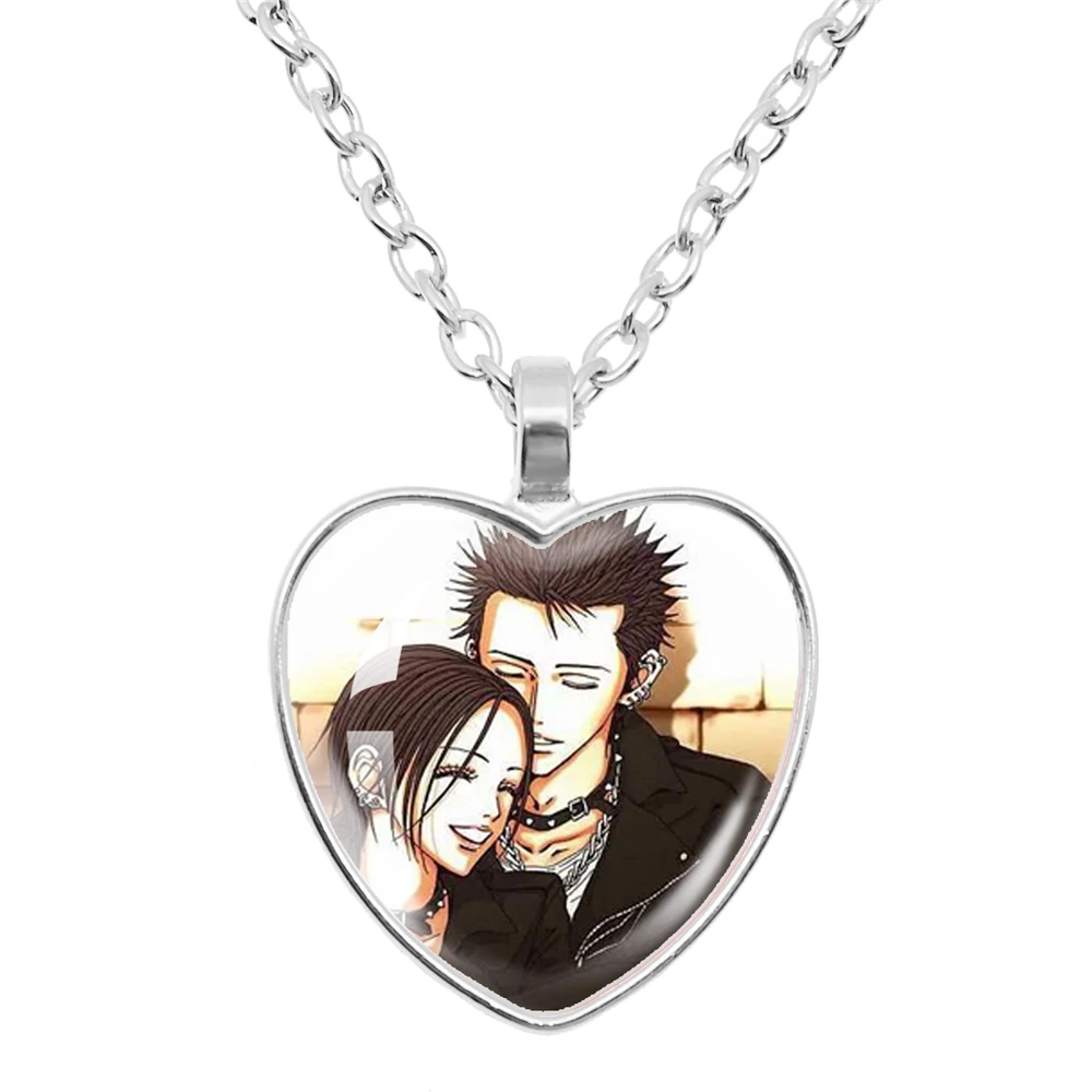 Ai Yazawa Osaki Nana Anime Glass Heart NecklaceDIY Handmade Creative For Women\'s Birthday Gift Jewelry