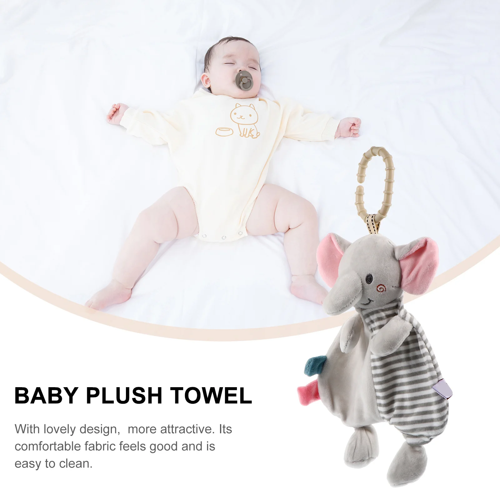 아기 유아 진정 타월 동물 모양 보육원 안전 담요 부드럽고 편안한 포옹용 손쉬운 세척 생일 선물