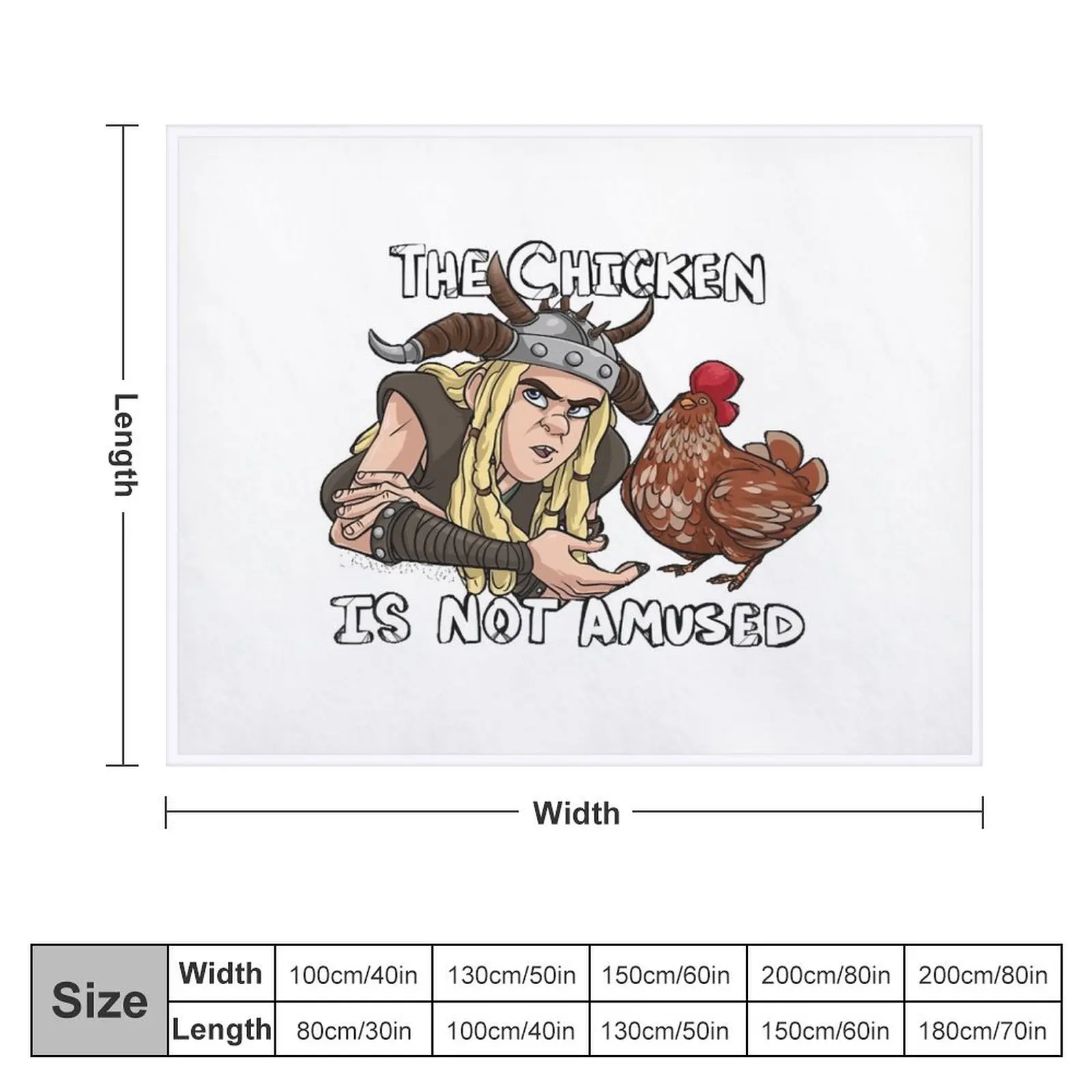 The Chicken is Not Amused Throw Blanket Bed linens Flannel Fabric Stuffeds Blankets