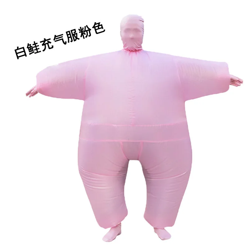 Funny Inflatable Fat Man Costume Holiday Party Masquerade Props Masked Man Halloween Inflatable Clothing