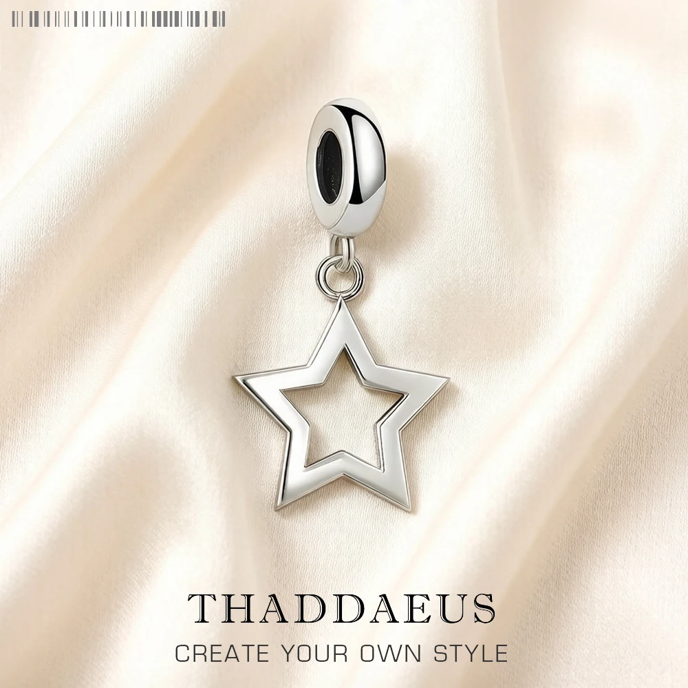 Pendants Dangle Charm Timeless Cut Out Star For Jewelry Making Classic 925 Sterling Silver Gift For Women Men