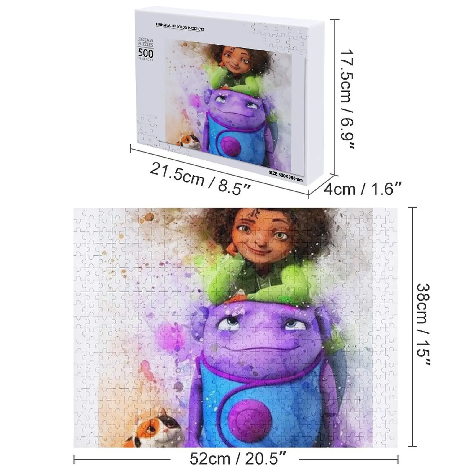 Cute Art Home movie Jigsaw Puzzle Customized Kids Gift Jigsaw Custom Puzzle