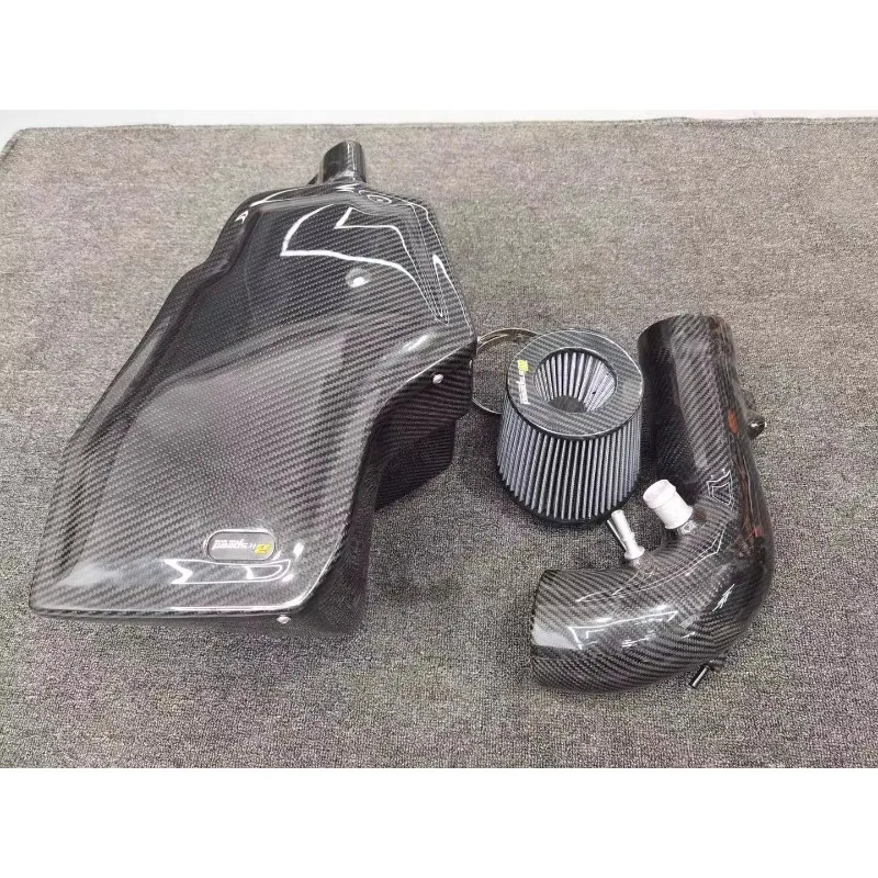 Hot Pressing Tank Craft Quality 100% Dry Carbon Fiber Cold Air Intake System for Mustang 5.0L