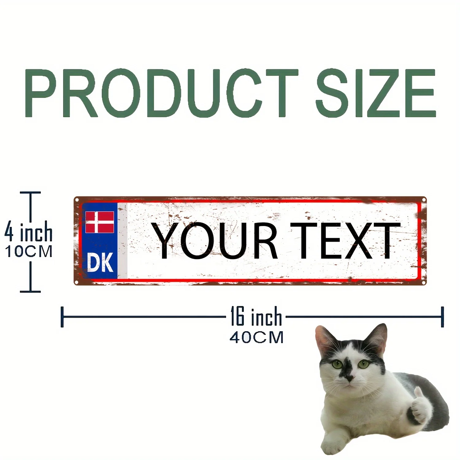 2D Flat, Custom Decorative Plaque, Personalize Your Text, Suitable for Home, Garage, Bar, Shop, Office, Street Information, -sty