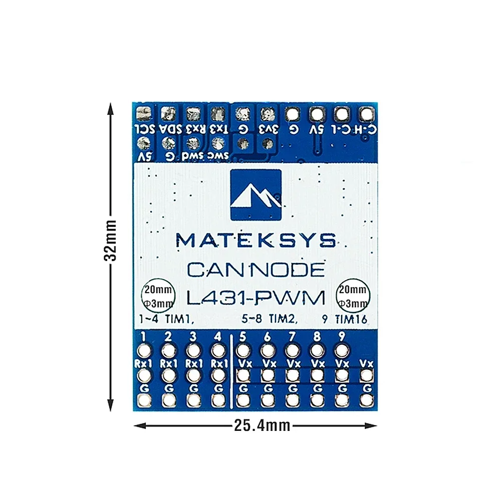 MATEKSYS CAN-L4-PWM AP_PERIPH DRONECAN TO PWM ADAPTER for DShot Capable ESCs Into CAN ESCs, and Turn PWM Servos Into CAN Servos.