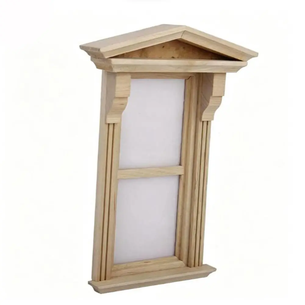 High Quality Multi Styles Simulation Furniture Mini Cute Wooden Window Frame House Furniture DIY Accessories