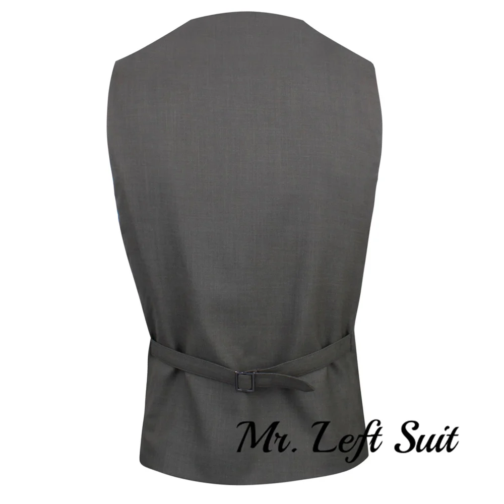 Men's Suit Vest Business Formal Dress Waistcoat Vest for Suit or Tuxedo Mens Modern Slim Fit Three-Button Vest