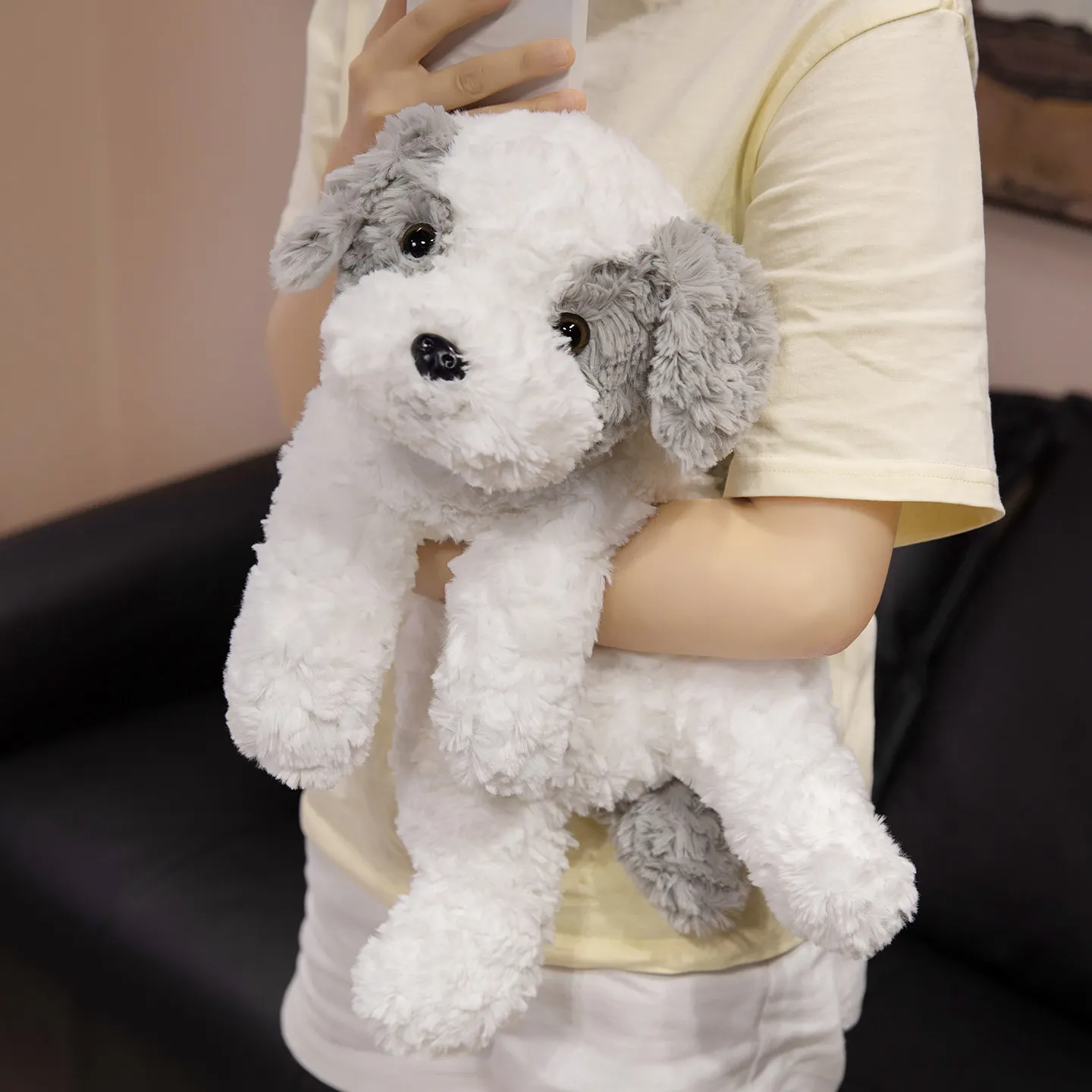 32/42/48CM Simulation Liegen Welpen Hund Plüsch Spielzeug Weiche Stofftier Puppe Weiche Hund Kissen Begleiten geschenke – Detail 14