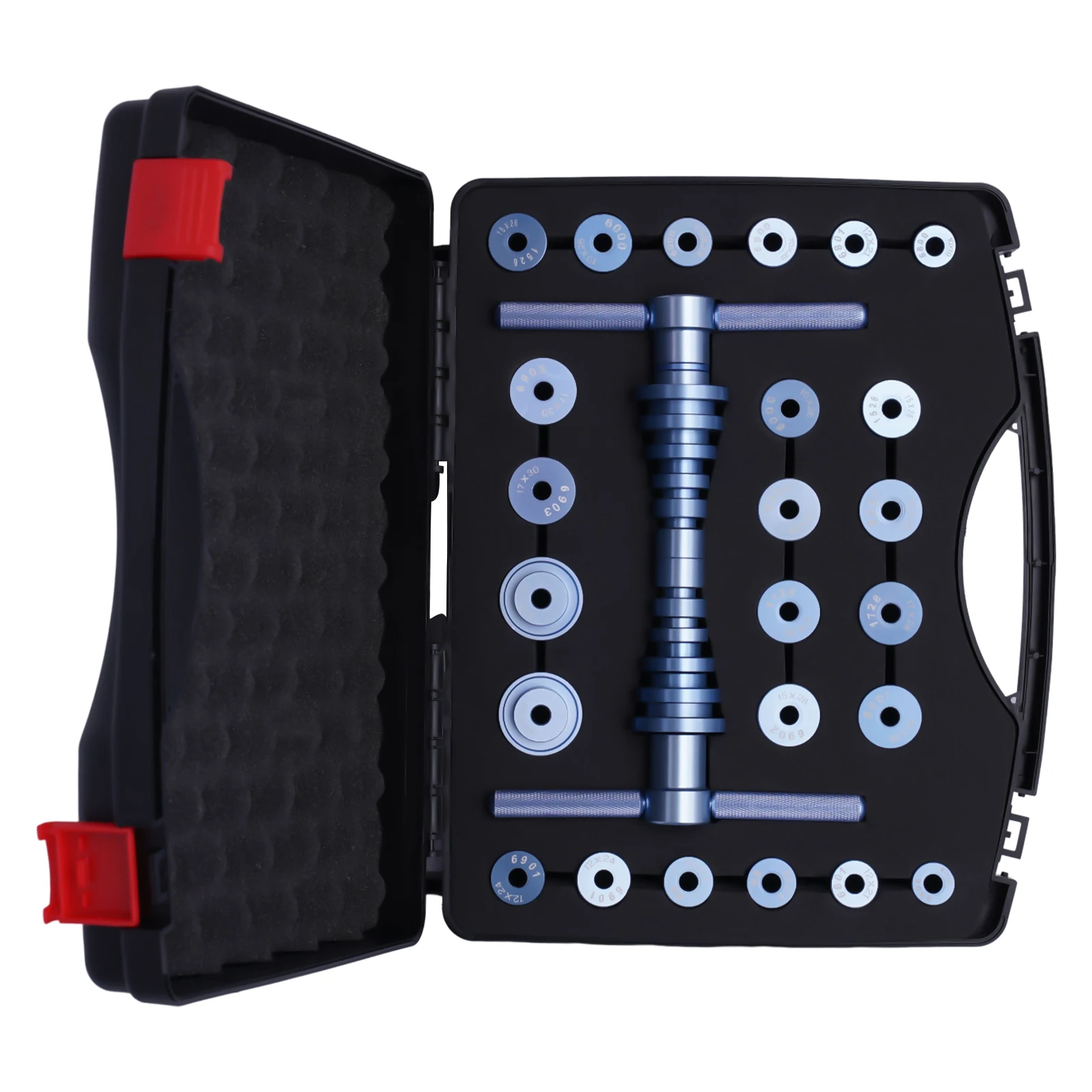 Set di presse per cuscinetti per biciclette, strumento di pressatura per cuscinetti, strumento di installazione per cuscinetti per biciclette con protezione in spugna e bordi lisci