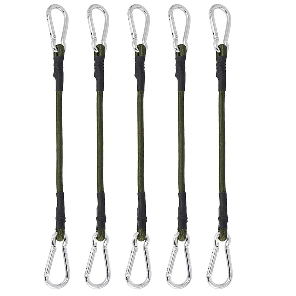 

5pcs Elastic Bungee Cords Heavy Duty Outdoor Straps Hooks Tent Bungee Cord For Outdoor Fixing Belts Luggage Ropes Camping Gear