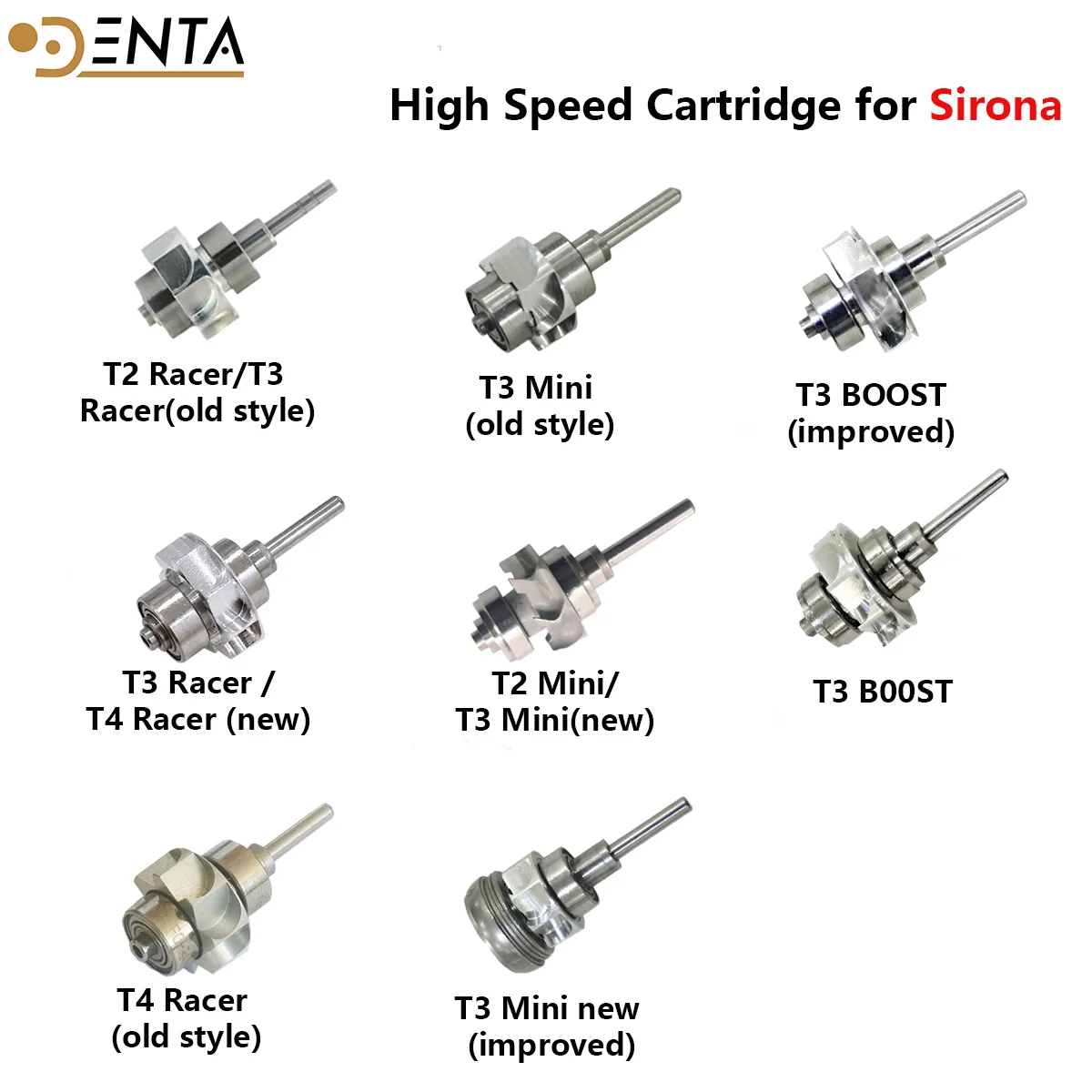 Dental High Speed Handpiece Turbine Cartridge Handpiece Rotor Fit Sirona Push Button Handpiece Ceramic Bearing Dental Cartridge