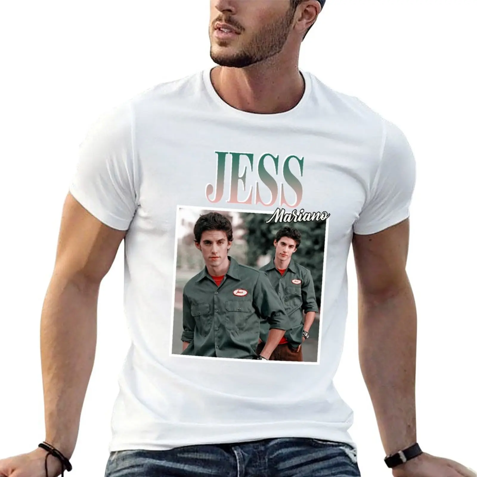 

Jess Mariano 90's Vintage T-Shirt t shirts designer t shirt man luxury t shirt for man 100 percent cotton T-shirt
