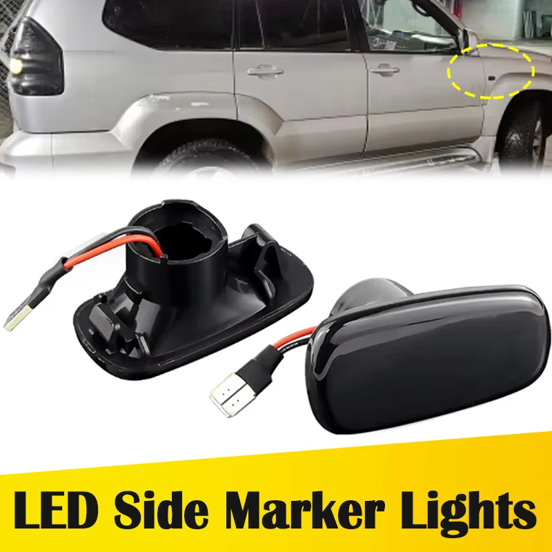 2PCS LED Side Marker Turn Signal Light For Toyota Land Cruiser Prius Kluger Wish RAV4 Altezza Crown For Lexus IS200 IS300 LS430