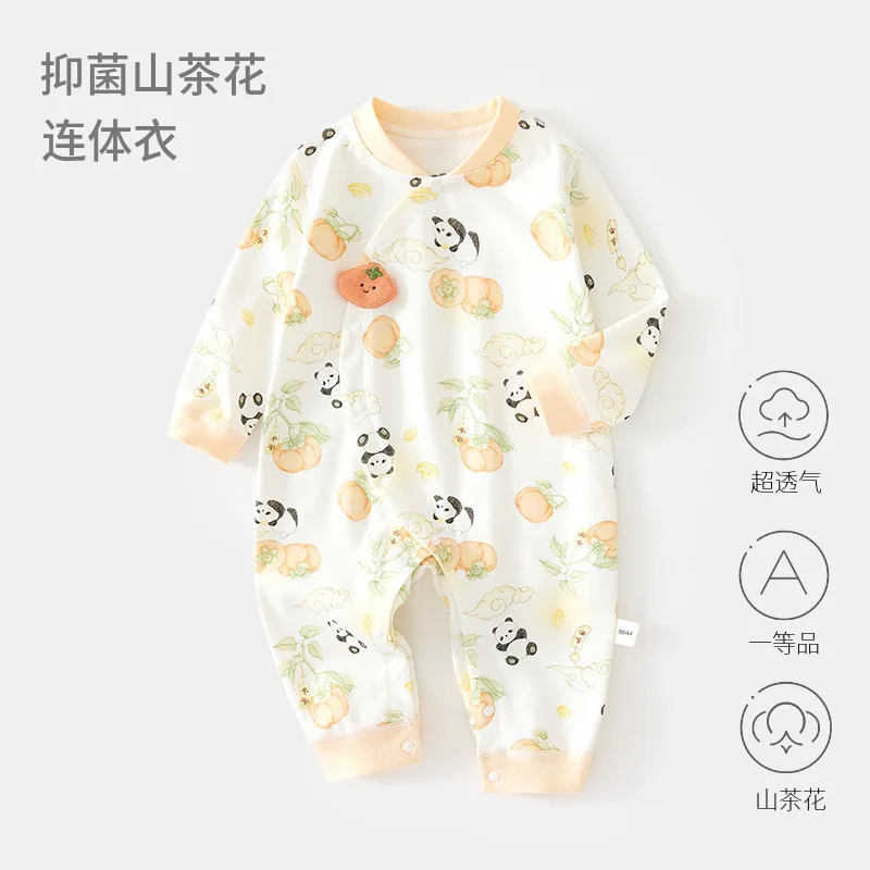 

Детский комбинезон-ромпер Camellia для новорожденных, весенне-осенний, для мальчиков и девочек, для малышей и младенцев