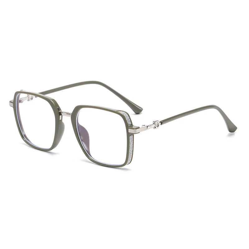 Fashionable Large-Frame Polygonal Reading Glasses for Women, Anti-Blue Light Reading Glasses for Middle-Aged and Elderly People