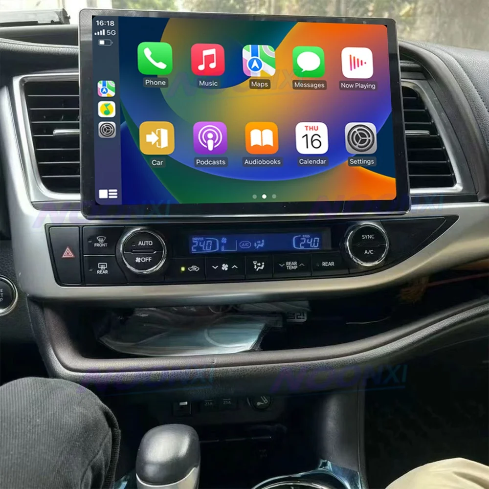 Radio de coche de 13,3 pulgadas para Toyota Highlander Kluger 3 XU50 13-19 Carplay Android reproductor de vídeo Multimedia unidad principal estéreo de navegación