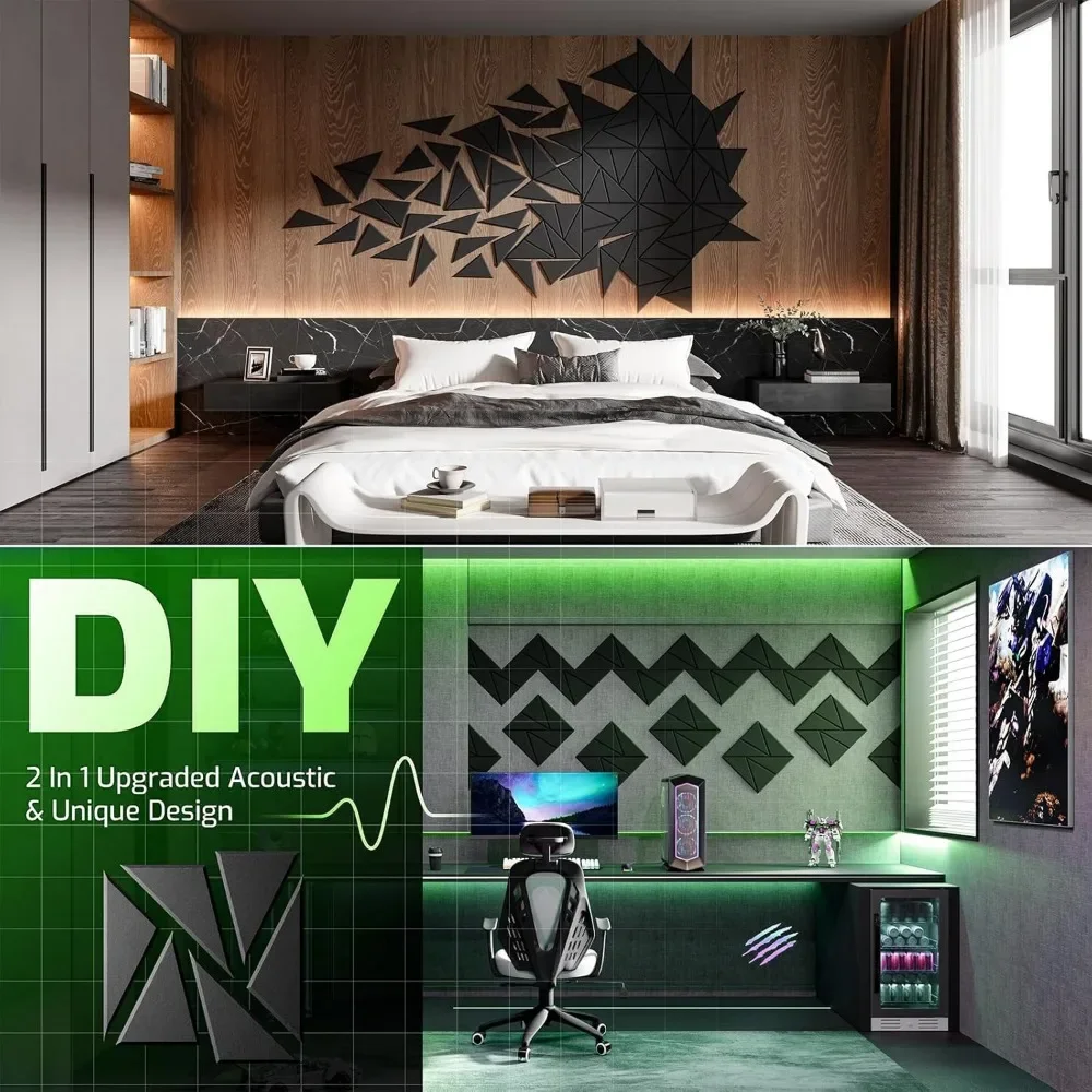 Absorb Noise Eliminate Echoes Wall Sticker Self-Adhesive Square Acoustic Felt Panels for Recording Studio Sound Insulation Board