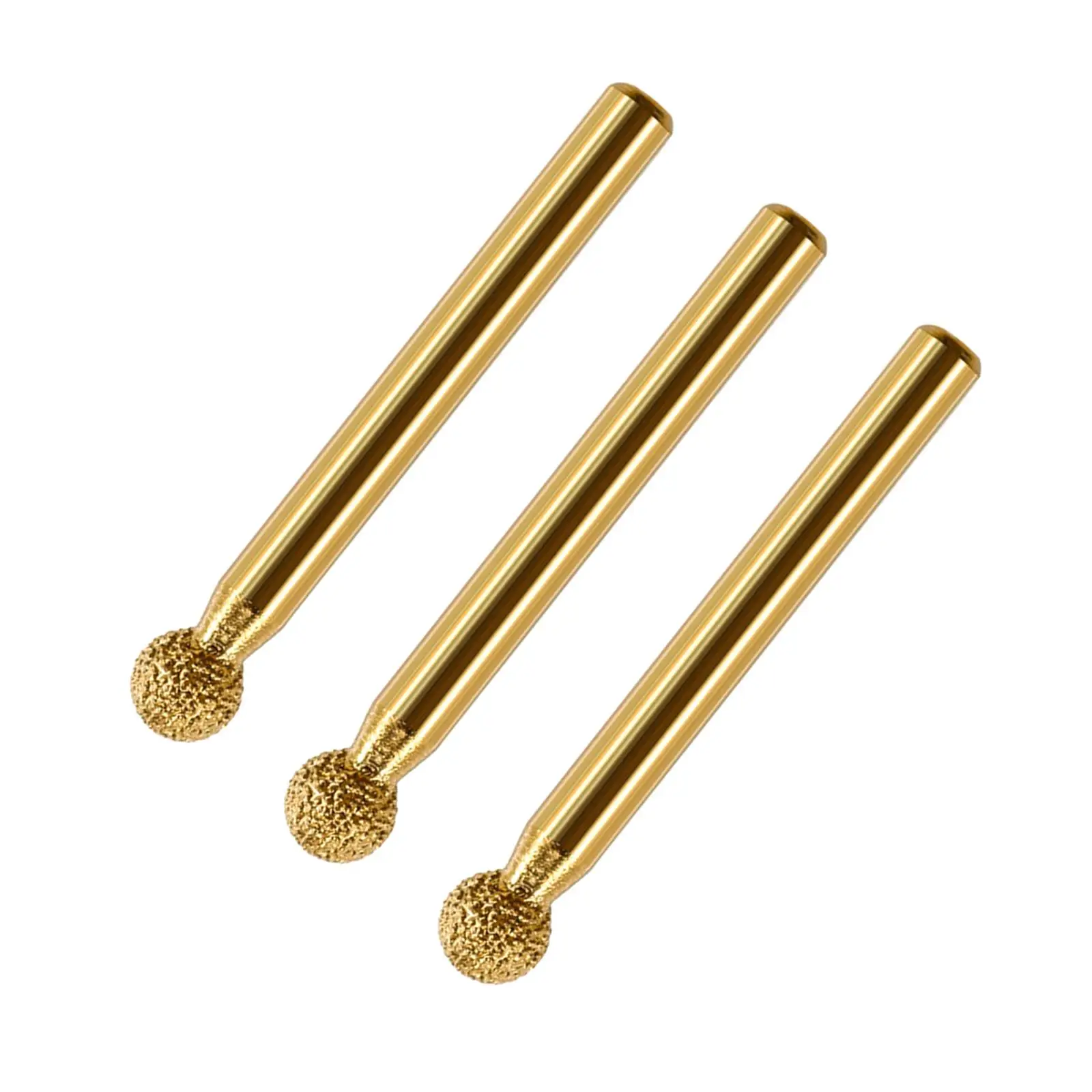 

3x Grinding Bit Sphere Grinding Head Universal Grinding Mounted Point for DIY Craft Glass Polishing Ceramics Carving Engraving