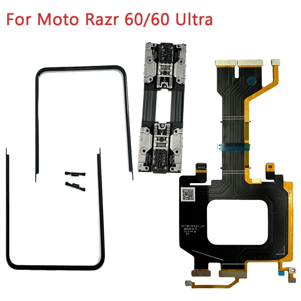 A+++ Middle Frame Bezel Replace Motherboard Flex Hinge For Motorola Razr 60 XT2553/Razr 60 Ultra XT2551 LCD Screen Phone Repair