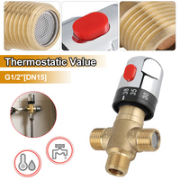 3-Way Brass Pipe Bathroom Water Temperature Control Faucet Cartridges Thermostat Faucet Thermostatic Mixing Valve