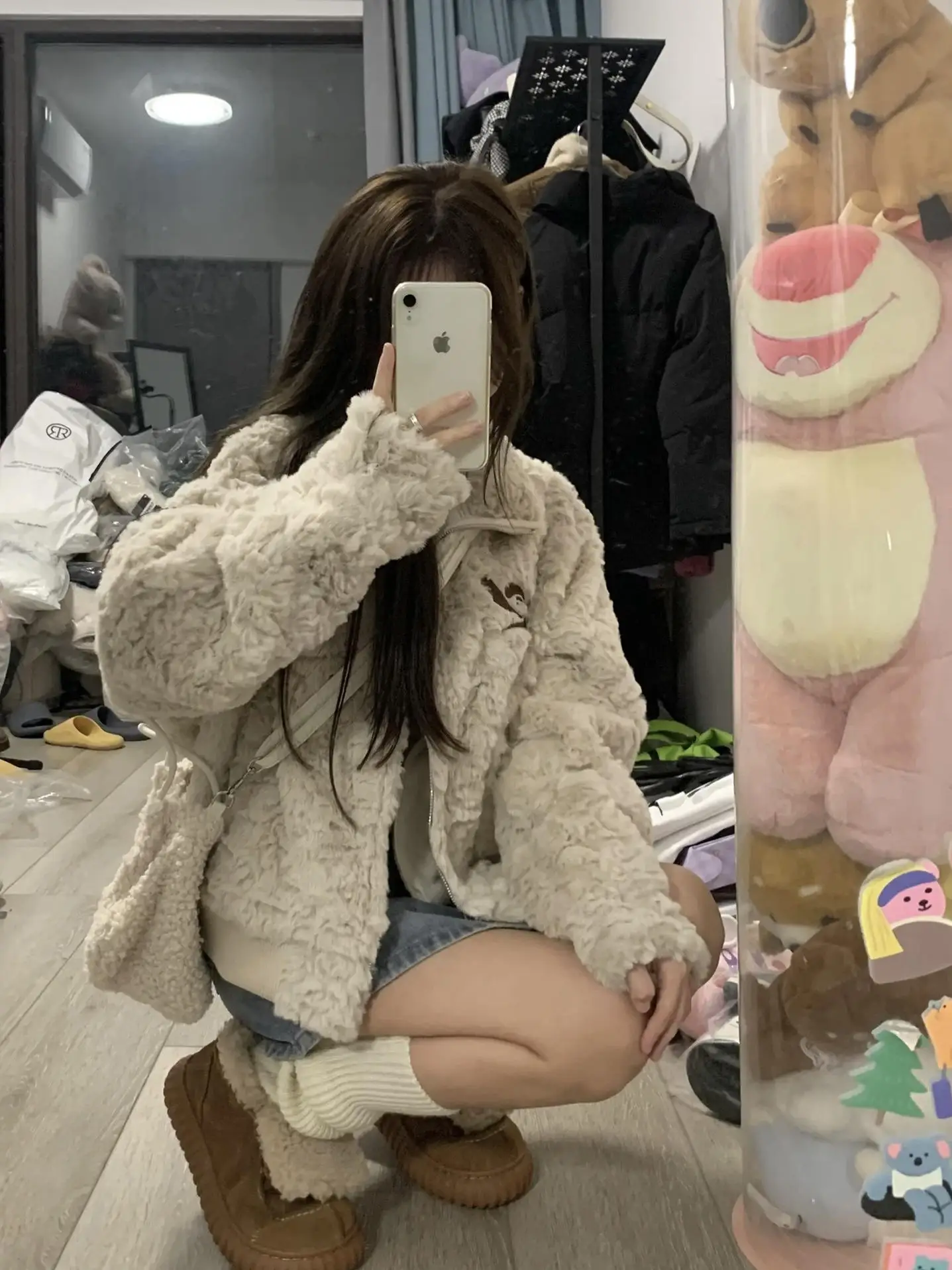 

Жакет из твида женский укороченный осенний с воротником-стойкой, свободный, на пуговицах, с имитацией двухслойного дизайна, контрастный, двухцветный, подходит для офиса