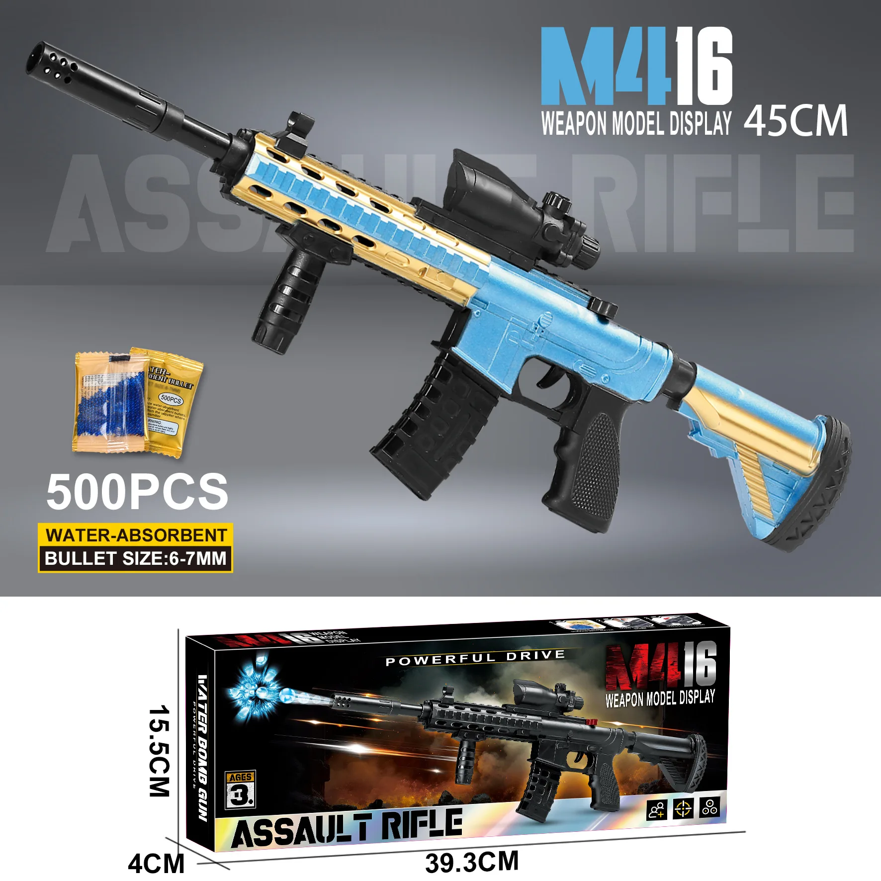 الأطفال الصغار رصاصة طرية بندقية مسدس لعبة Awm قناص بندقية 98km416 هدية نموذج هدية صندوق للبنين
