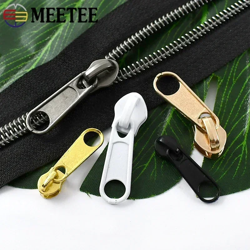 10-50Pcs 3# 5# Nylon Zipper Slider Plastic Zippers Pulls Handbag Clothes Zip Heads Replacement Zips Repair Kit Sewing Accessory