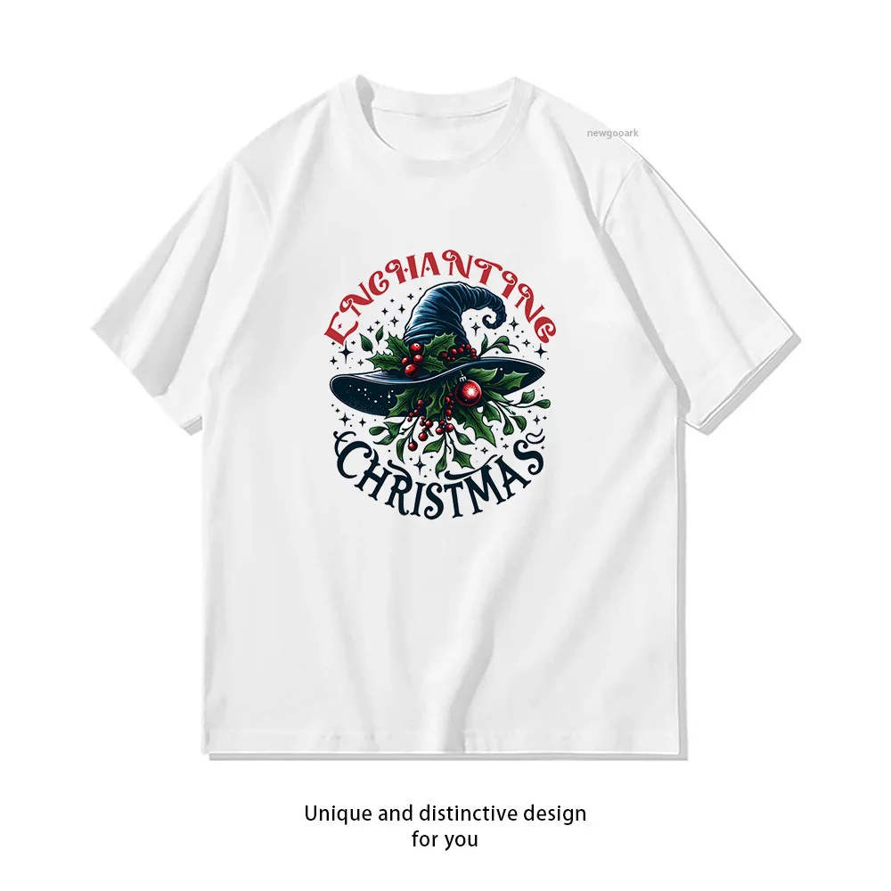 Enchanting Christmas T-shirt Woman Man Casual Cotton Printed T Shirts Adult Streetwear Camisetas Tops