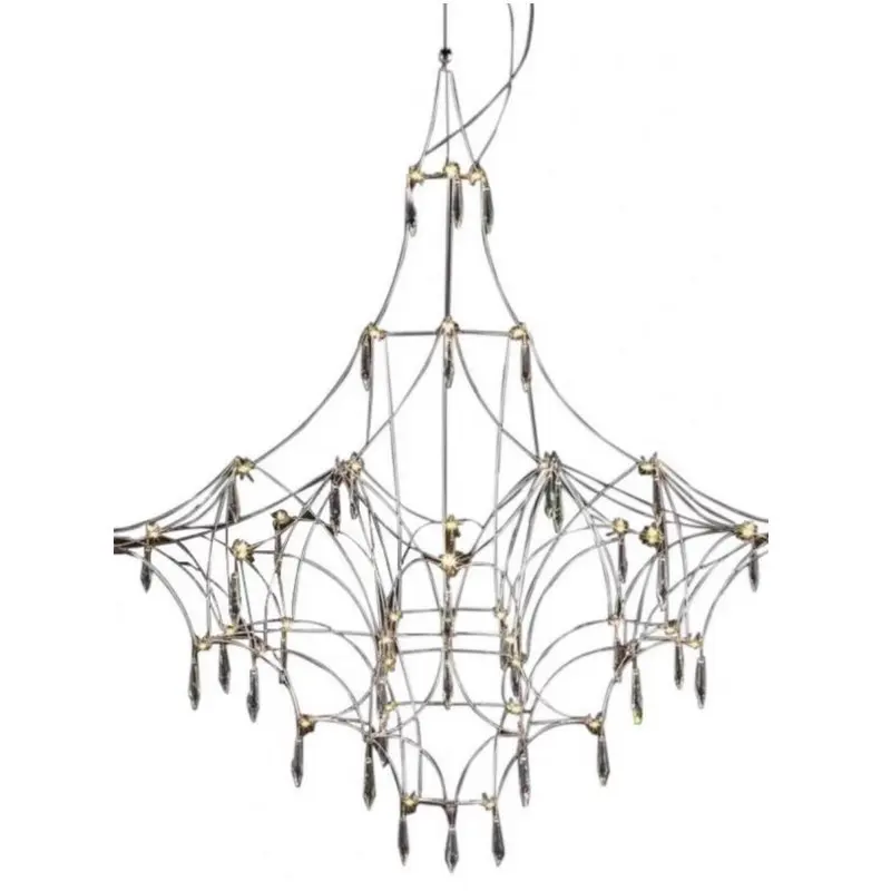 Villa Living Room Hotel Lobby Restaurant Gypsy Star Fireball Light Cube Chandelier Crystal Light Luxury