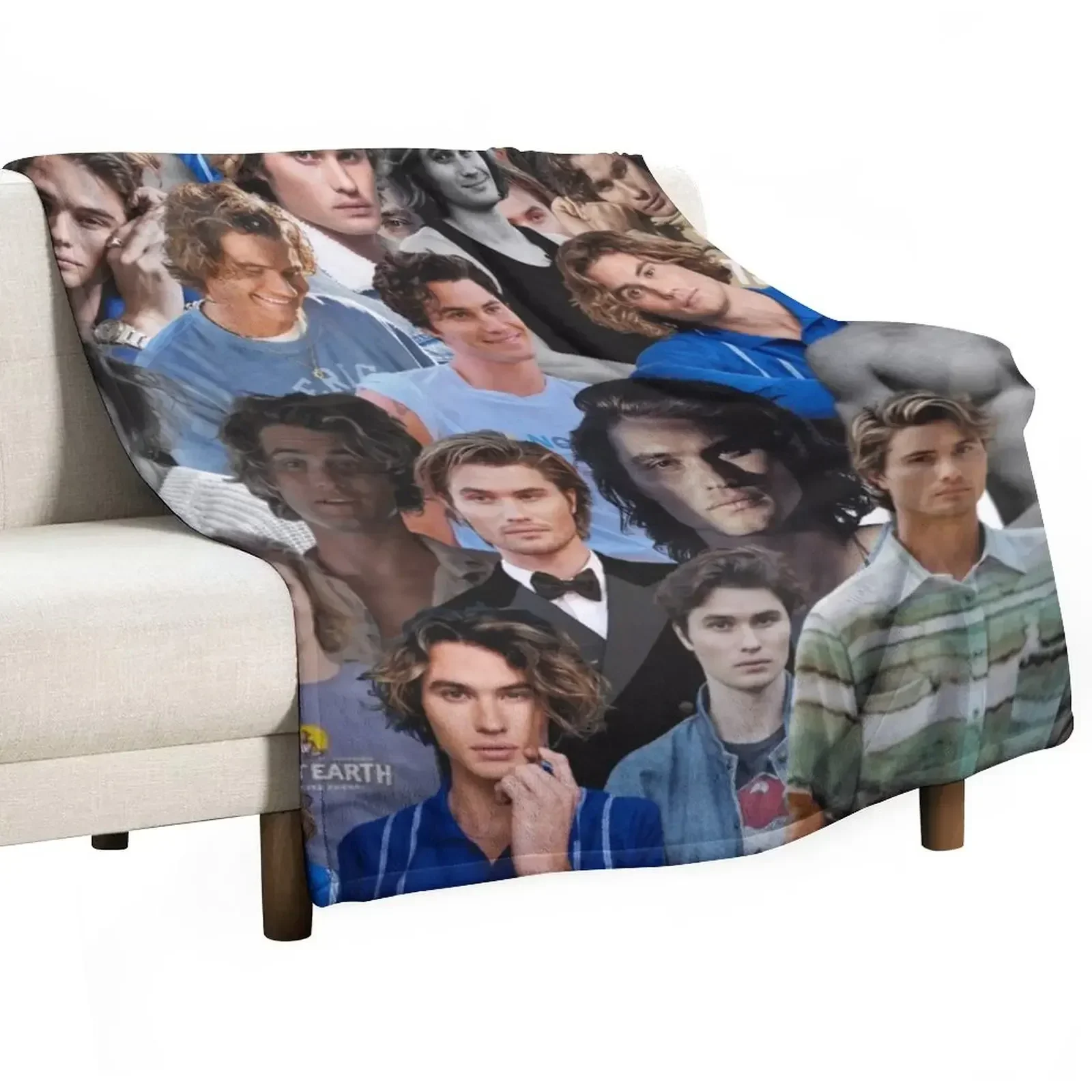 Chase Stokes Photo Collage Throw Blanket for winter for sofa Blankets