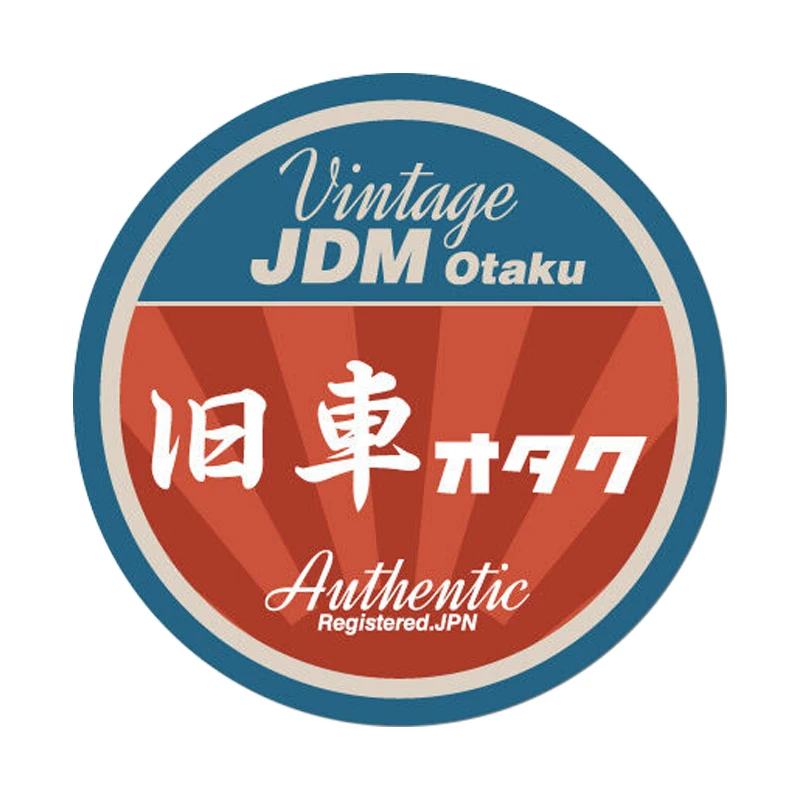 

Vintage JDM Otaku Drift Interesting Car Stickers Motorcycle Vinyl Decal Waterproof Car Styling Car Accessories