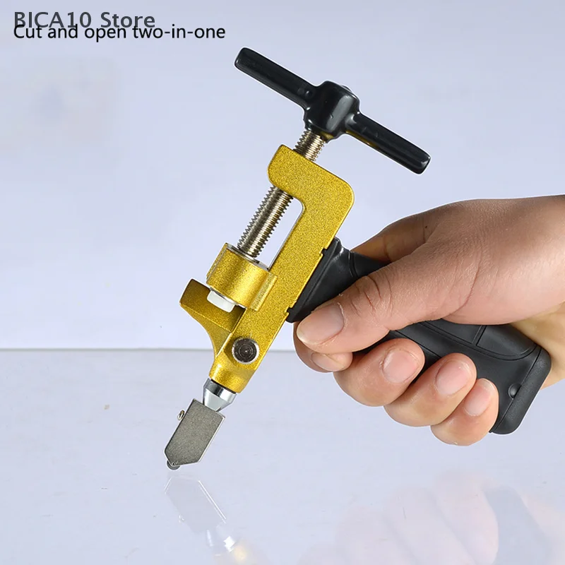 

Engage in DIY with 2-in-1 Diamond Tile Glass Cutter, Perfect for Ceramic and Porcelain Cutting - Manual Multifunction Tool