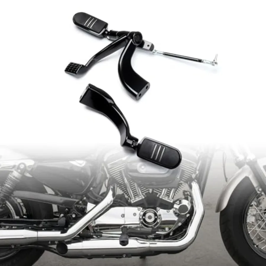 Kit di comandi centrali con pedane Leve Accessori di montaggio per collegamento compatibili per Harley Sportster Custom Roadster Lo 20042013