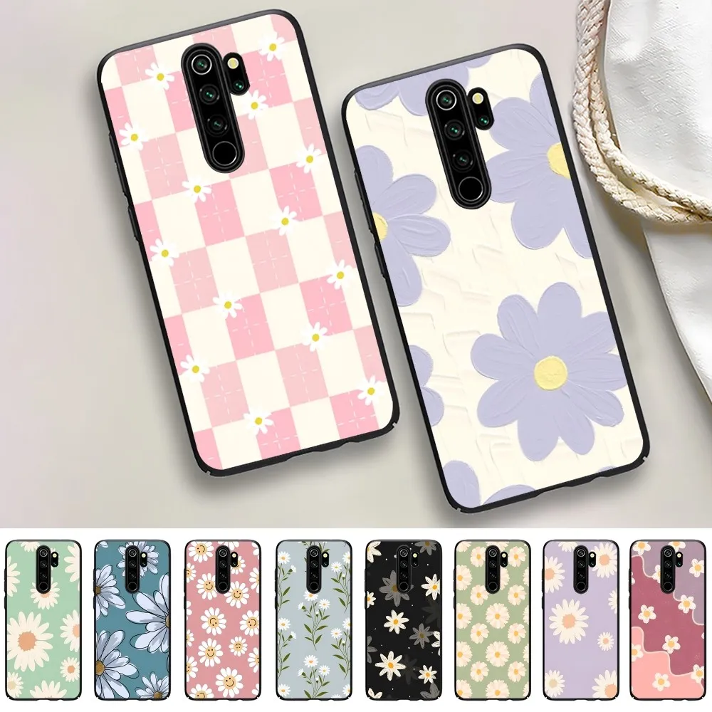 

Cartoon Cute Little Daisies Flower Phone Case For Redmi 5 6 7 8 9 10 Plus Pro 6 7 8 9 A GO K20 K30 K40 Pro Plus F3 Fundas