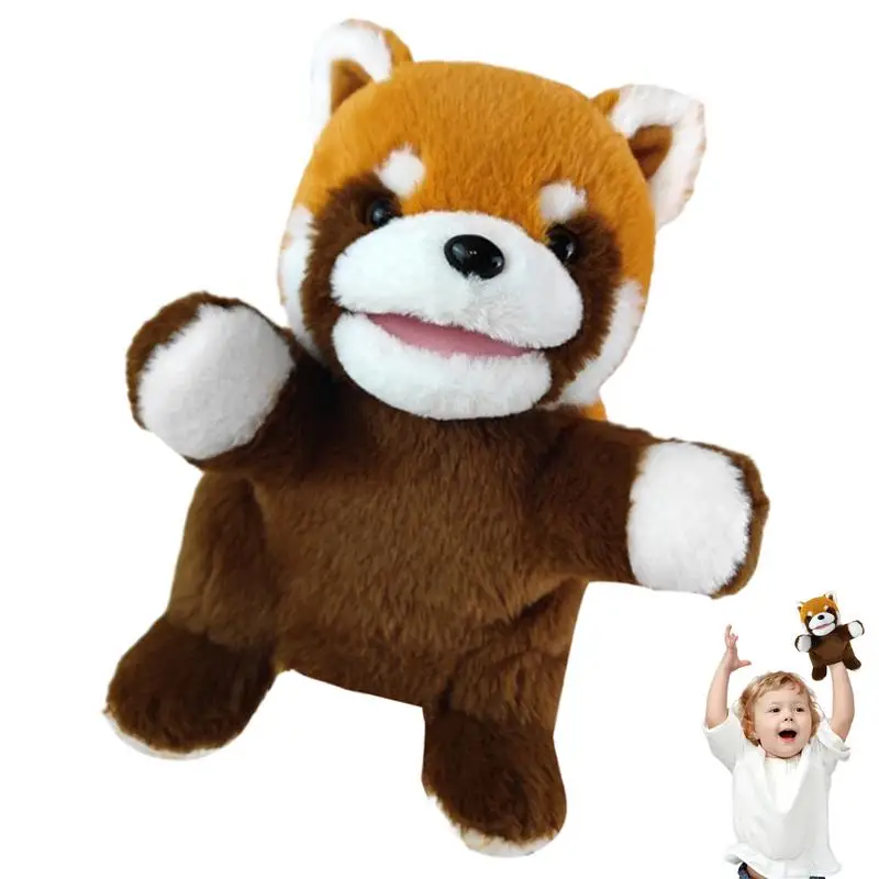 دمى اليد للأطفال الصغار الكرتون الحيوان الدمى دمية يد لعبة مضحك محشوة ألعاب حيوانات الدمى ألعاب من نسيج مخملي للأطفال الأولاد