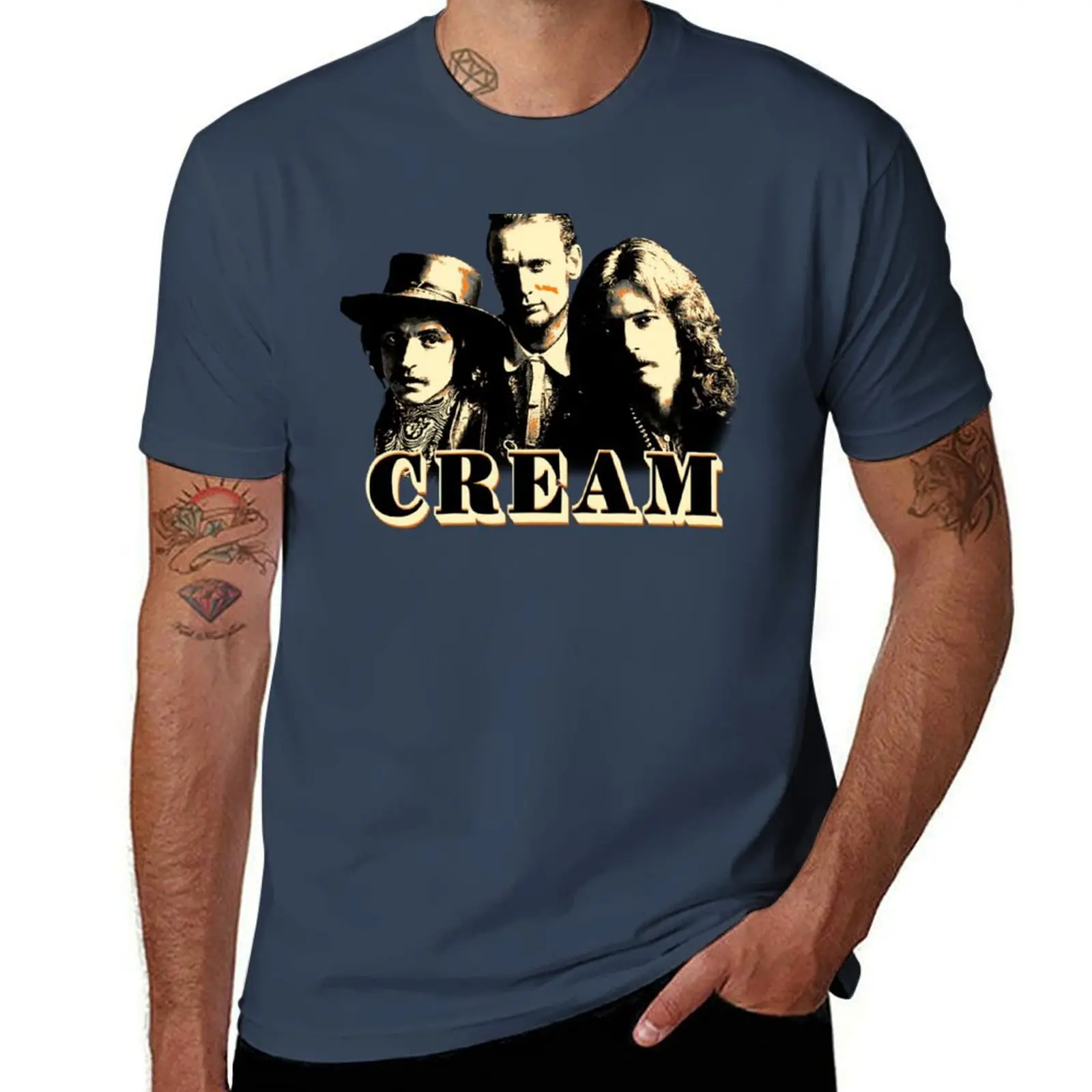

Cream Band T-Shirt anime t shirts oversize graphic t shirts for man anime tshirt T-Shirt