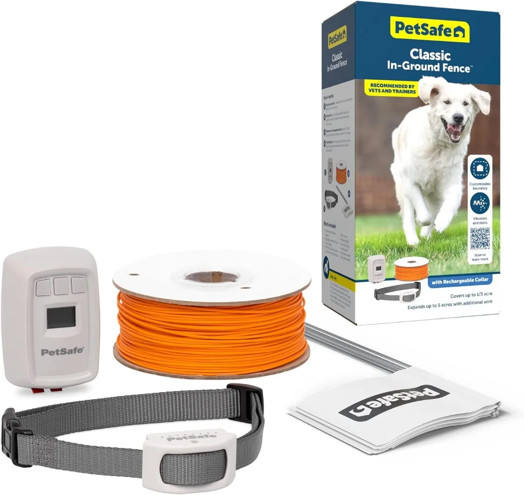 Classic In Ground Fence for Dogs and Cats from The Parent Company of Invisible Fence Brand Includes 500 ft of Wire Expandable