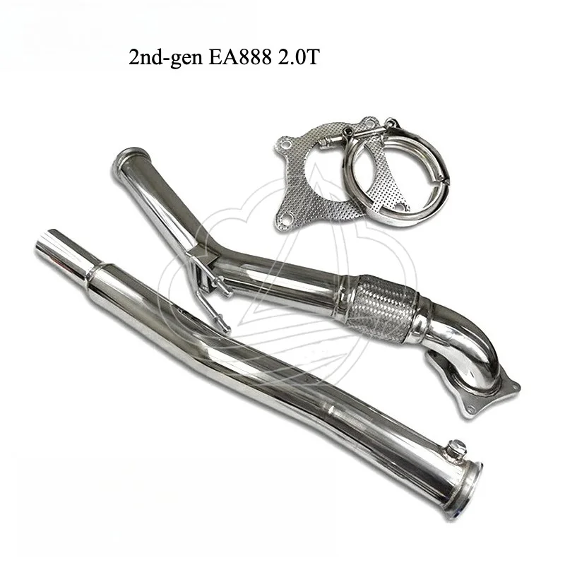 Stainless Steel Catless Exhaust Downpipe For MK6 GTI Scirocco RS EA888 2.0TFSI