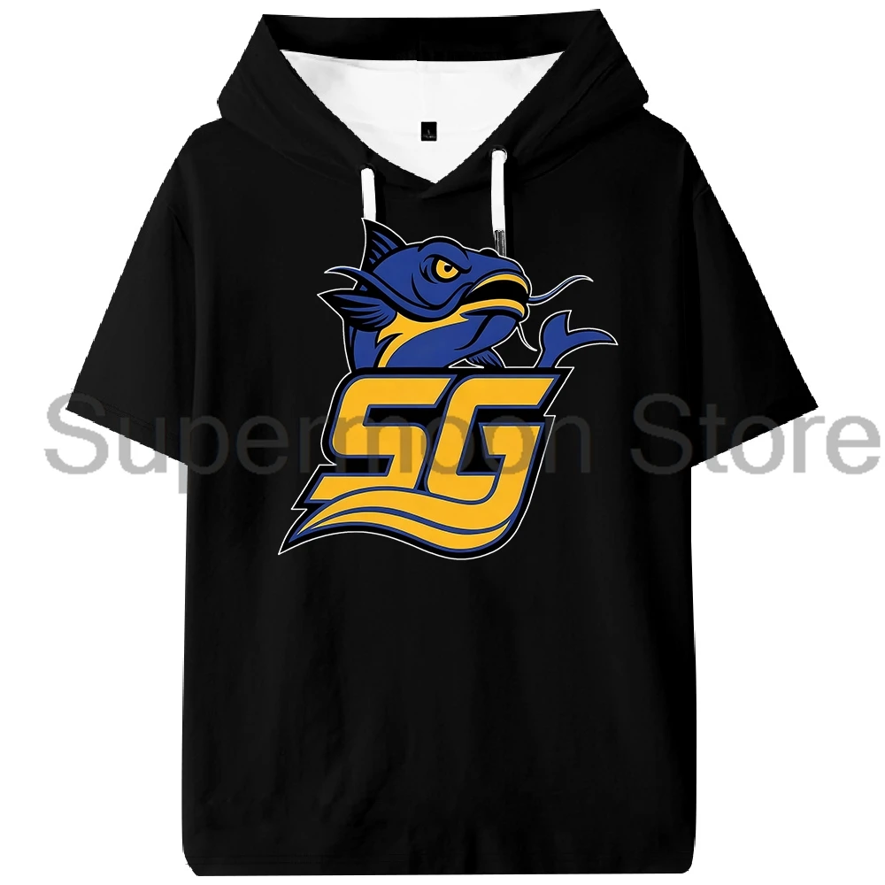 Chad Powers South Georgia Catfish Hooded T-shirt Unisex Short Sleeve Sportwear Tee Women Men Outdoor Streetwear Tops