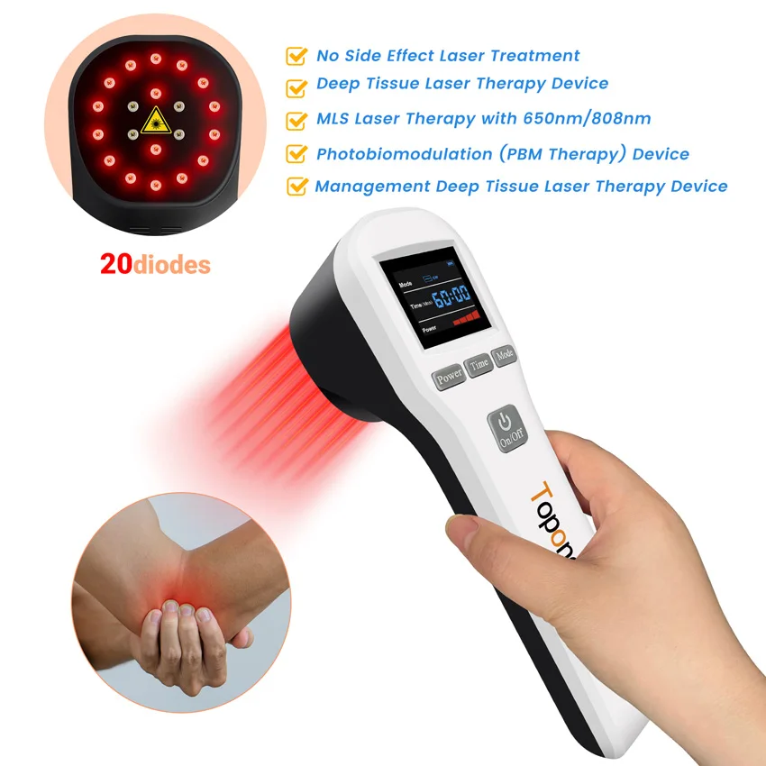 

808nm 650nm Cold Laser Low Level Light Laser Therapy Near Infrared Light Device for Elbow Arthritis Pain Relief Sports Injuries