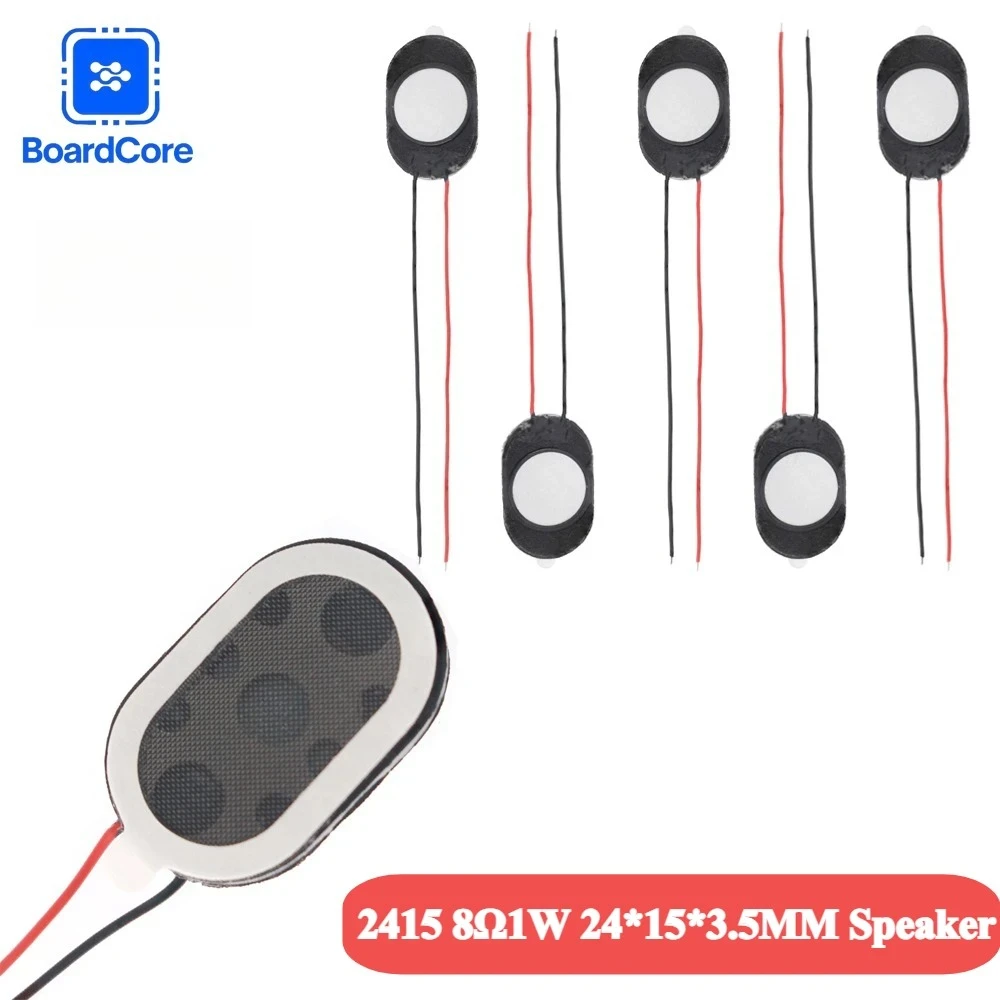 5-20pcs 1510/2415 Speakers 8Ω 1W Water-Resistant Loudspeaker 15x10mm & 24x15mm Oval Speaker for Notebook Speaker Computer Horn