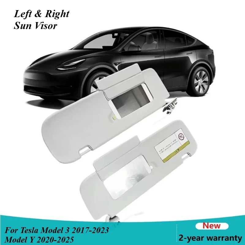 For Tesla Model 3 2017-2023 Model Y 2020-2025 Onwards Left & Right Sun Visor OEM 1088738-41-I 1088740-21-I 1088738-01-I 1088740