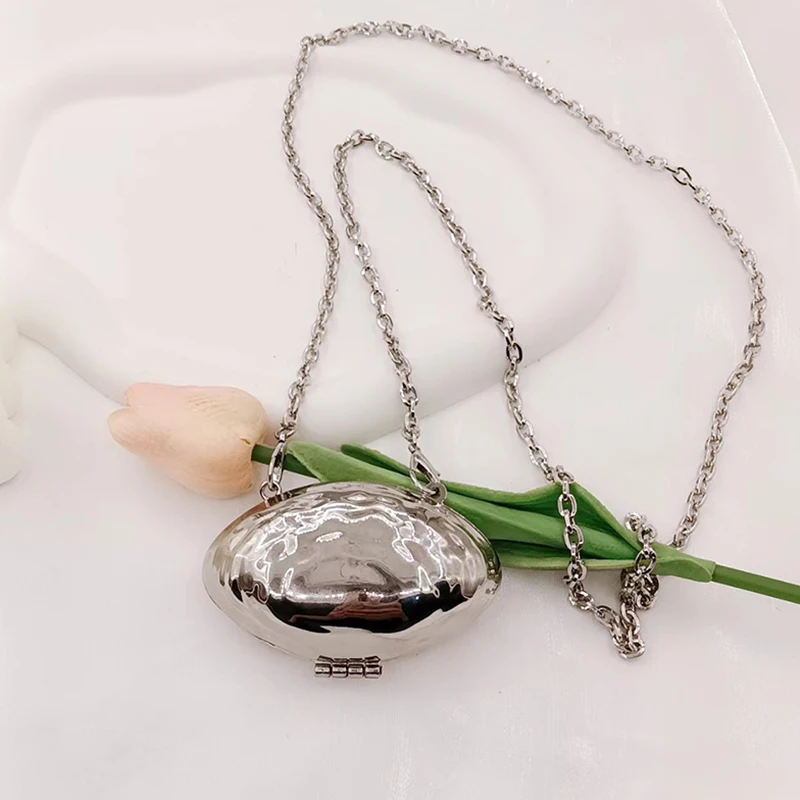 

Mini Metal Silver Decorate Sea Shell Lipstick Bag Women's Shoulder Bag Chain Crossbody Handbag Purse Fashion Female Shell Bag