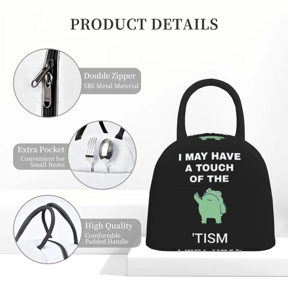 قد لدي لمسة من أكياس الغداء Tism معزول بينتو صندوق مقاوم للماء حقيبة حمل الغداء أكياس نزهة حقيبة للحفاظ على البرودة للمرأة فتاة مكتب