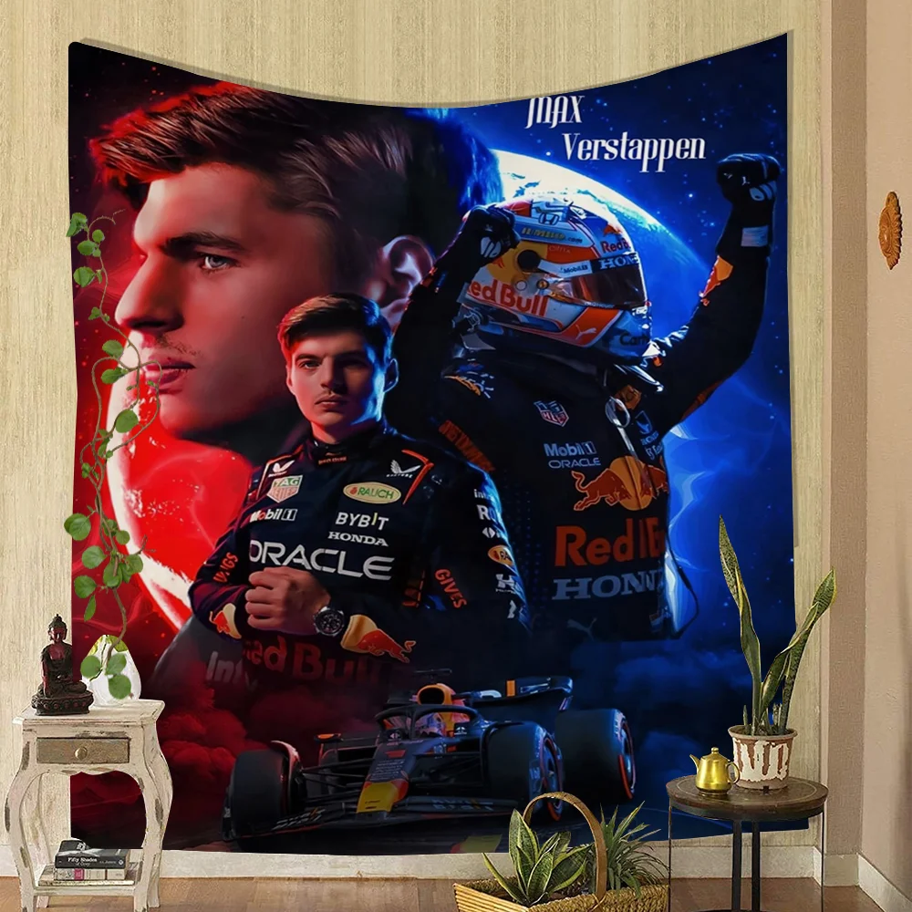 نسيج F1 Formula 1 Racer Legend - سجاد حائط على شكل زهرة الهبي على شكل أنمي، ديكور غرفة النوم، ديكور منزلي معلق على الحائط لغرفة النوم