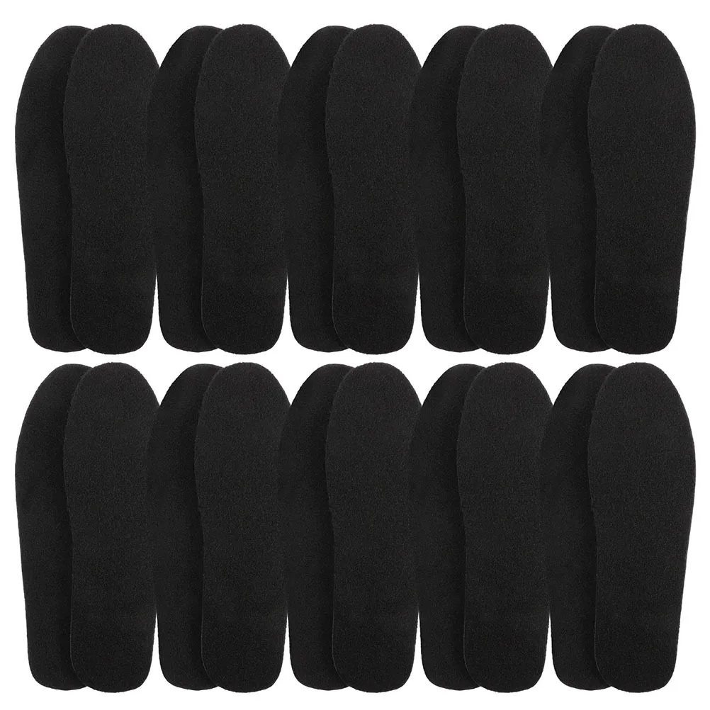 20pcs Felt Shoe Insoles Warm Thick Winter Boot Inserts Comfortable Sole Pads For Men Women Replacement Insoles Cold Weather Use