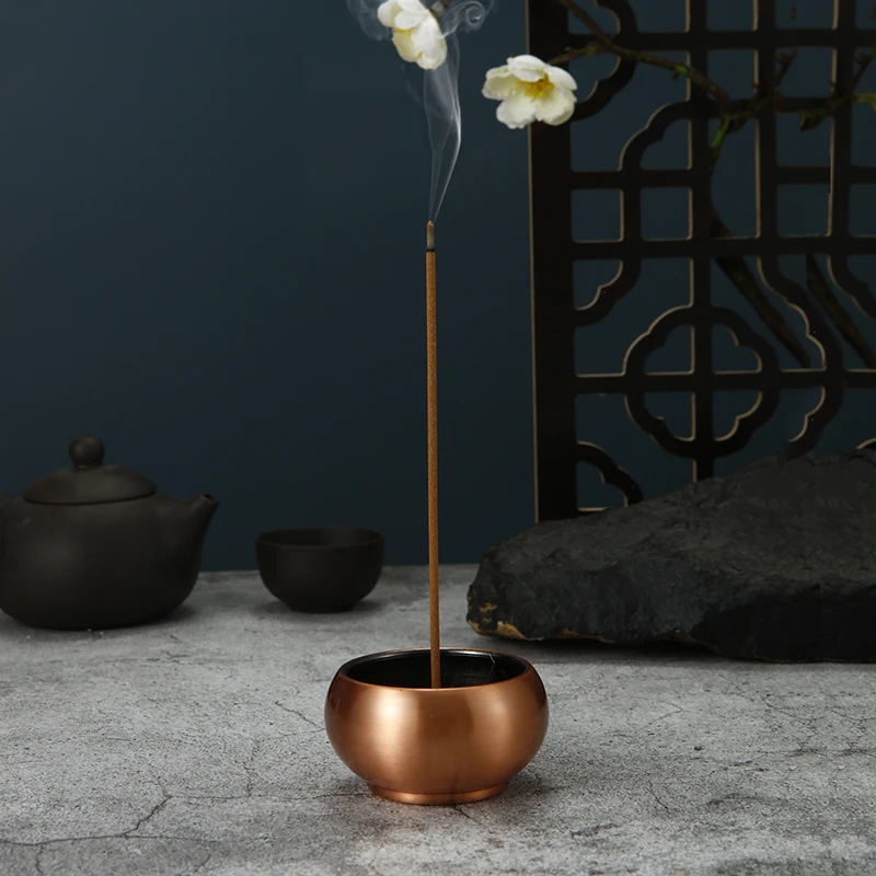 Metal Incense Burner Alloy Copper Incense Holder Incense Plate Insence Ash Catcher Buddhism Supplies Home Decor