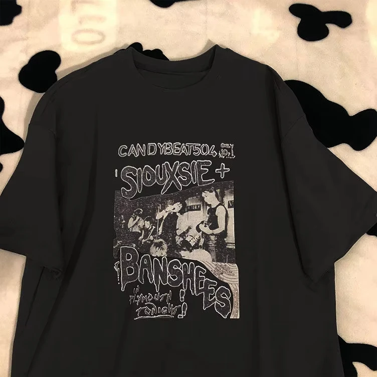 Vintage T-shirts Women Short Sleeve Shirt Women Man Hip Hop Short Sleeve Streetwear Harajuku Oversized T-shirt Clothes Tee