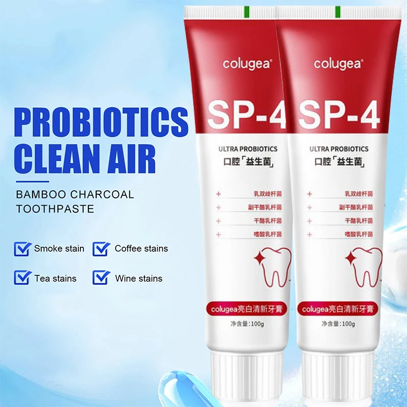 Whitening Probiotic Toothpaste 100g Sp-4 Remove Plaque Stains Teeth Whitener Oral Hygiene Clean Fresh Breath Dental Clean New